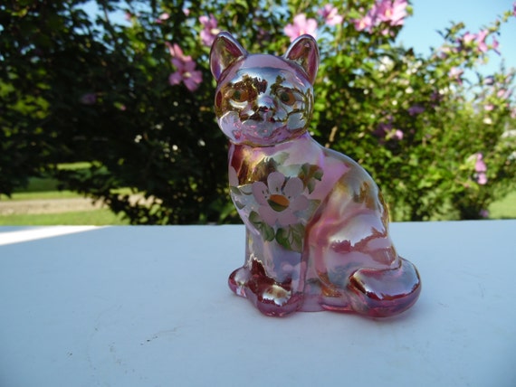 fenton art glass cat figurines