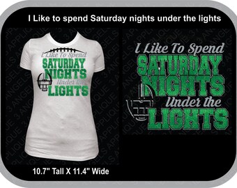 I Like To Spend Saturday Nights Under The Lights SVG Cutter Design INSTANT DOWNLOAD
