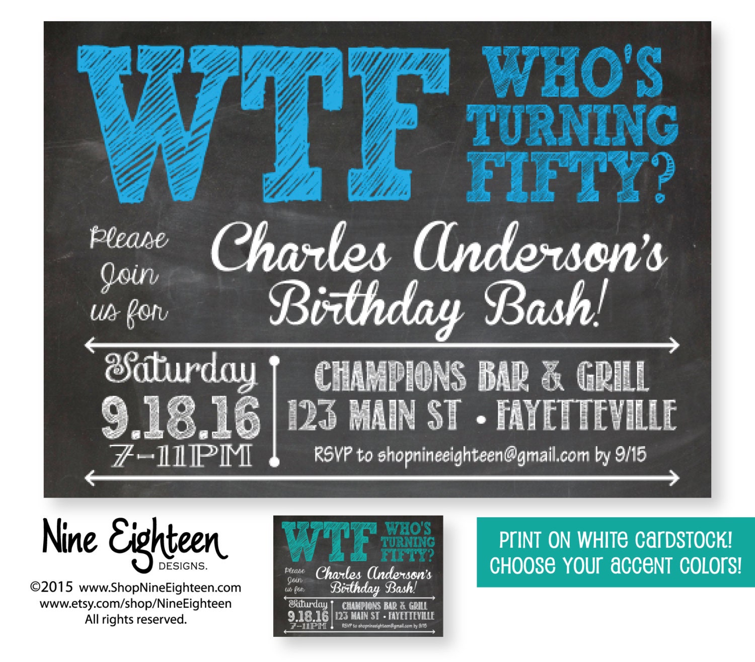 50Th Birthday Party Invitation 7