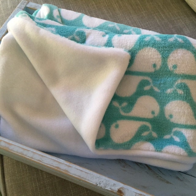Personalised Baby Blanket With Whale Pattern | Pure Wool
