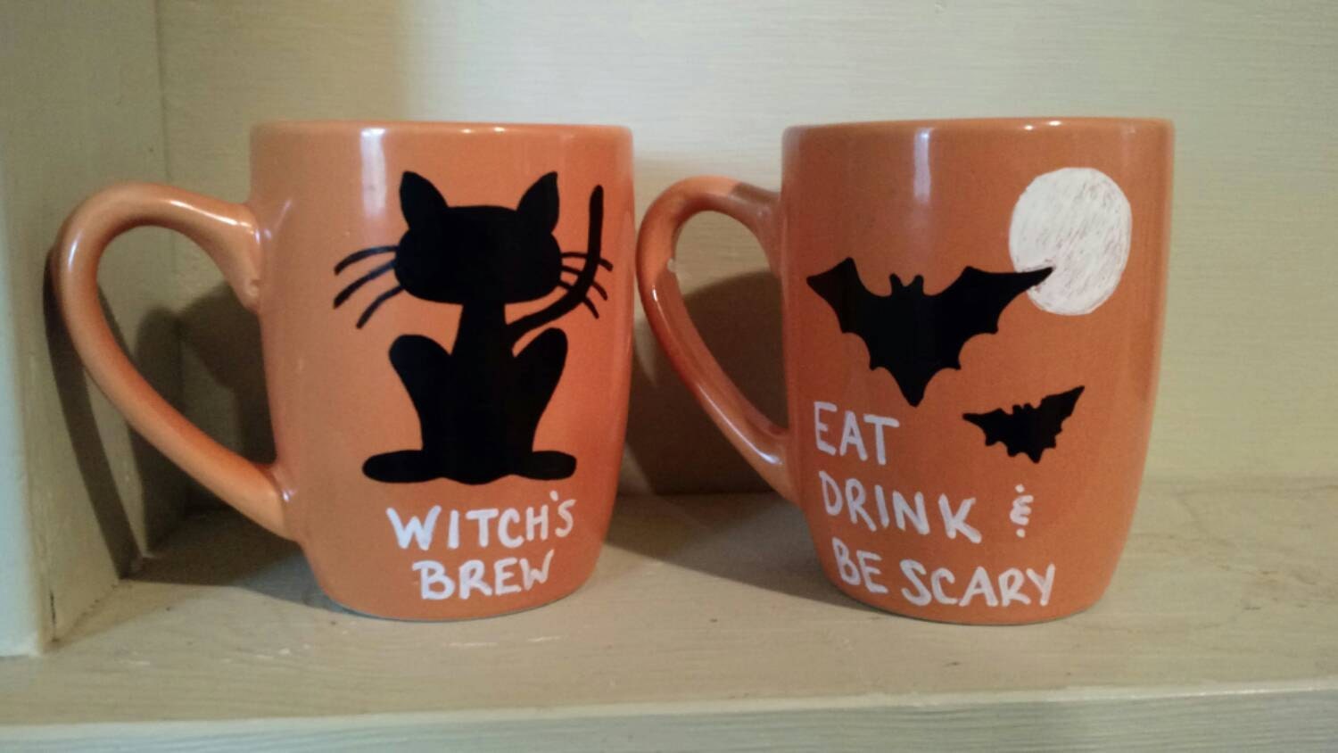 Halloween Mugs 12oz 25 Off Black Cat Mug By Sc90designs On Etsy