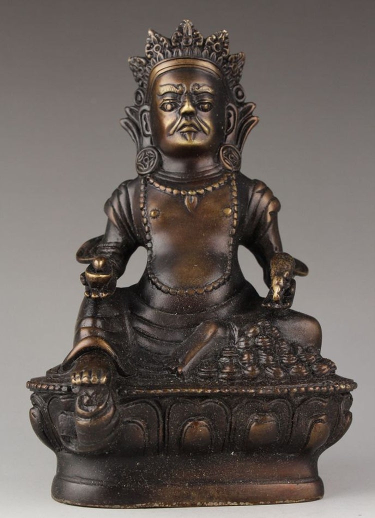 Bronze Plutus Tibetan Cast Buddhist Ritual Figure by tribalweb