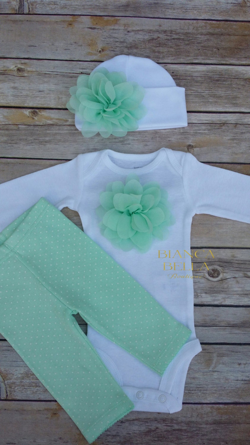 Newborn Take Home Outfit Baby Girl Outfit Newborn by AdassaBaby