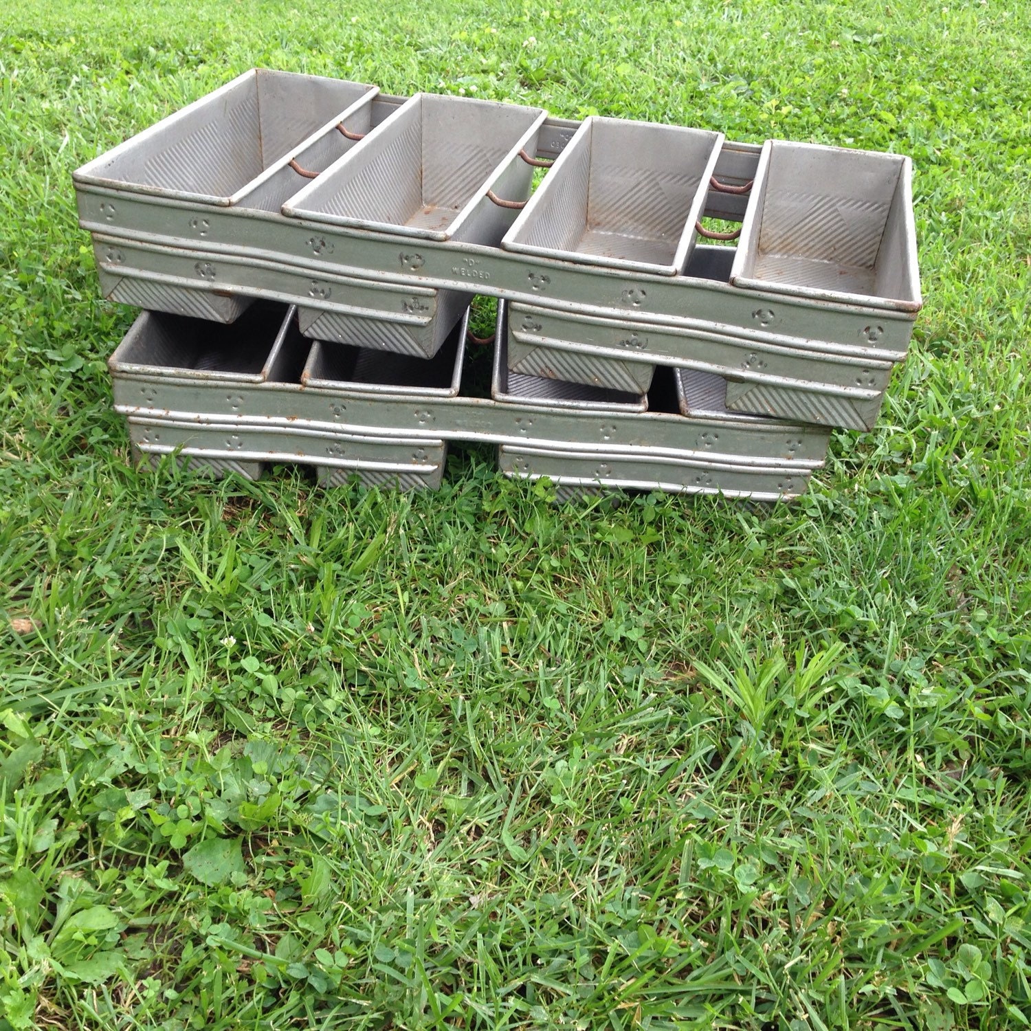 Vintage Industrial Bread Baking Loaf Pans