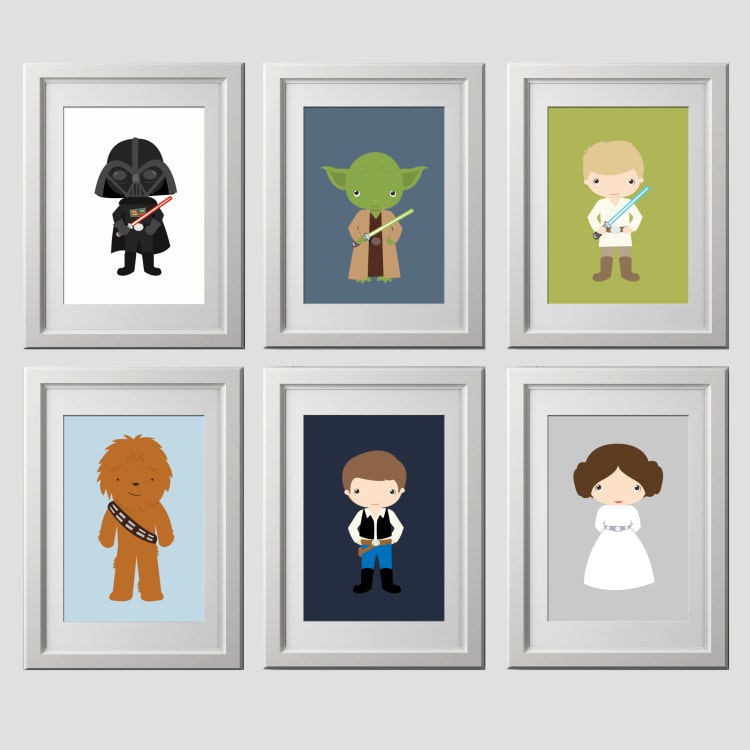 star wars nursery wall decor CUSTOM COLORS by AmysSimpleDesigns