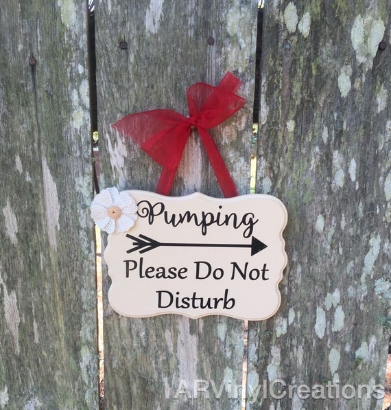 Pumping Please Do Not Disturb Door Sign by ARVinylCreations