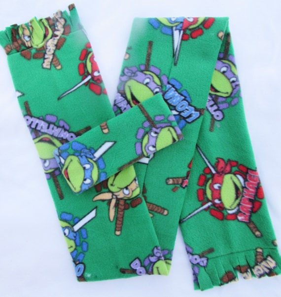 Mutant Ninja Turtle fleece headband and scarf set size toddler and school age