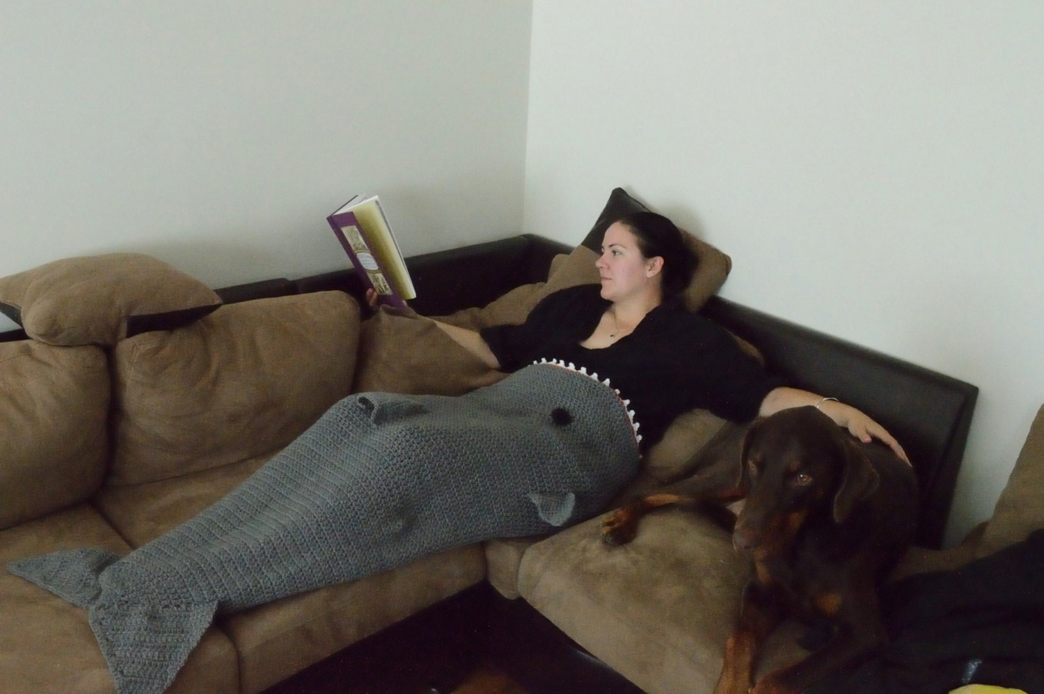 Cozy Shark Blanket Adult Medium