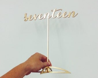 Gold Table Numbers // Table Numbers // Freestanding Table Numbers // Table Numbers With Base // Script Table Numbers