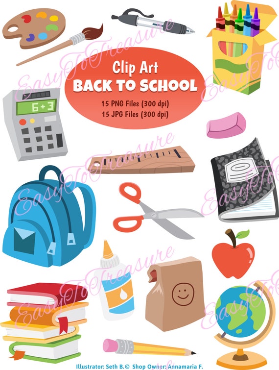 clipart of back to school supplies - photo #29