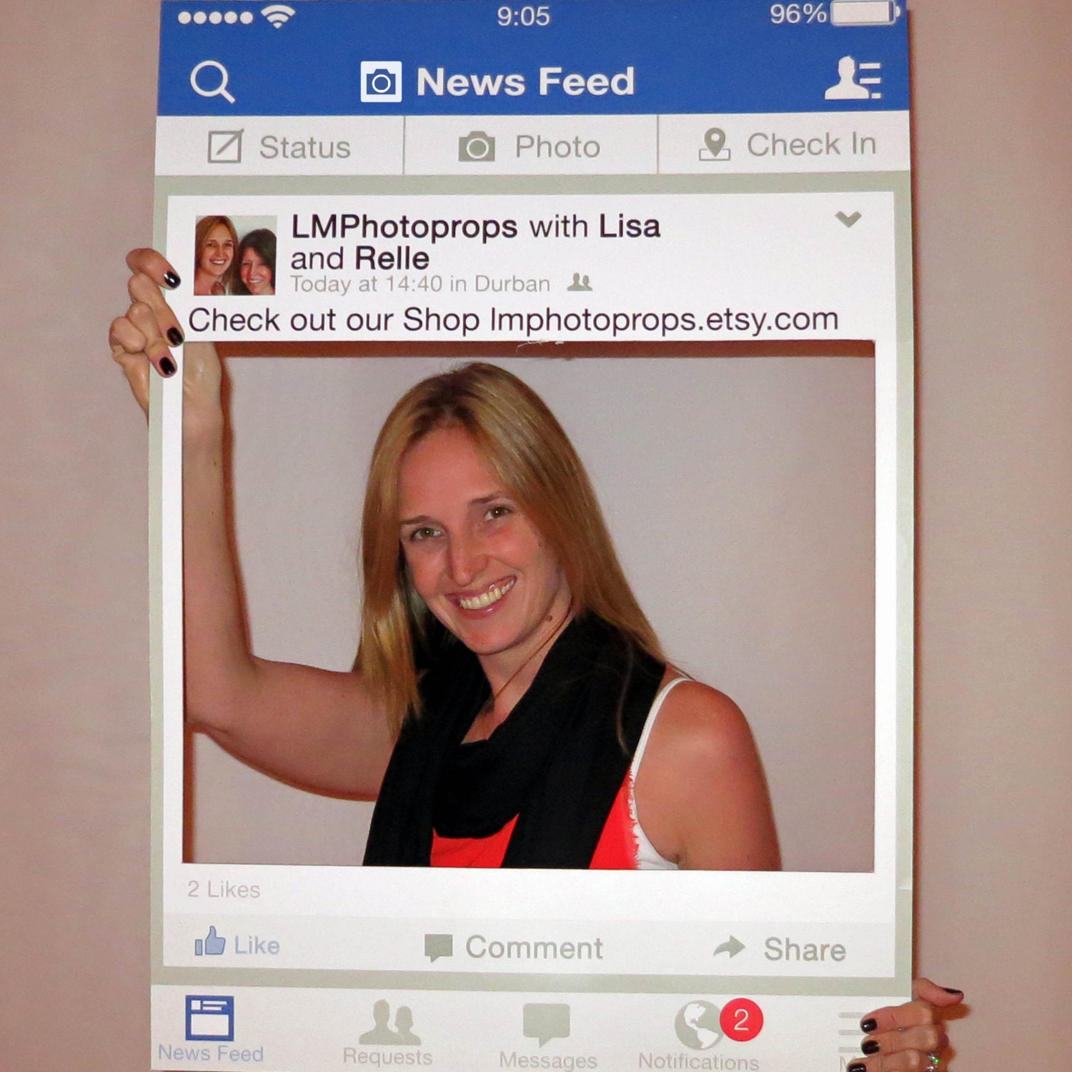 Facebook Style Photo Prop Frame Large Photo Booth Prop