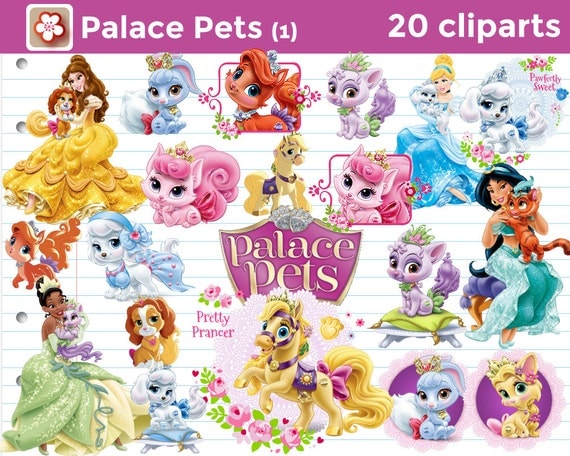 Disney Palace Pets 20 Cliparts Transparent by MaryAnnColors