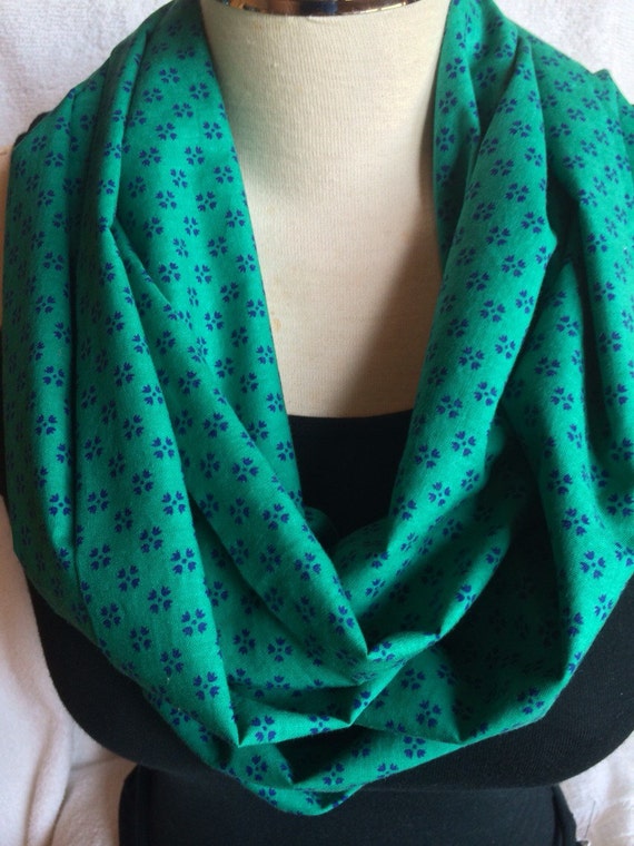 Green and Blue Infinity Scarf Infinity Scarf by SplendidFindings