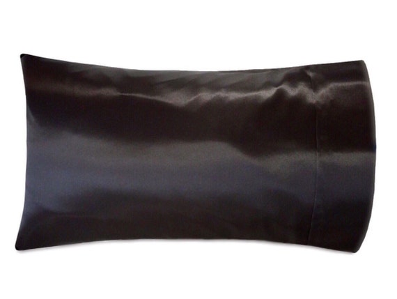 Black Satin Pillowcase Black Charmeuse Satin Pillow Case