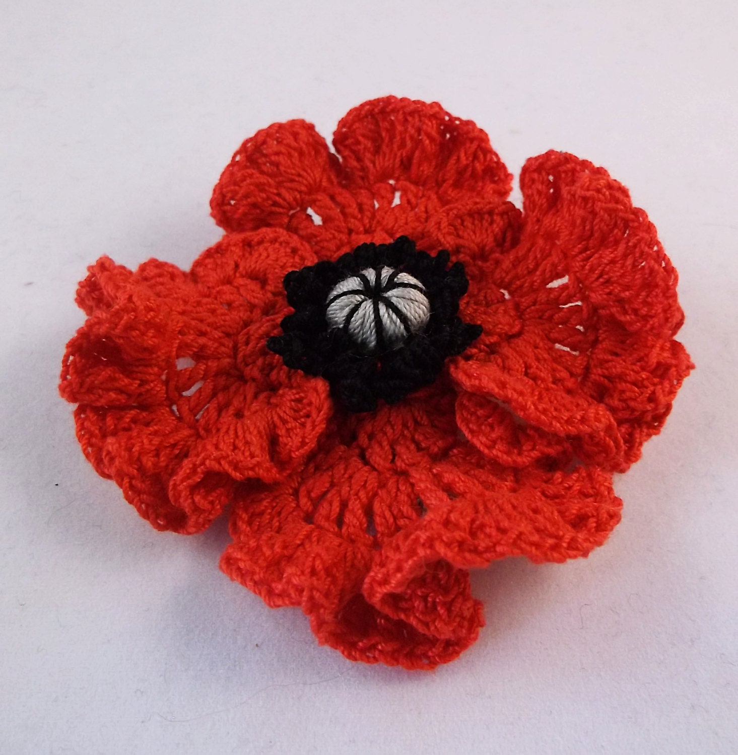 remembrance poppy crochet