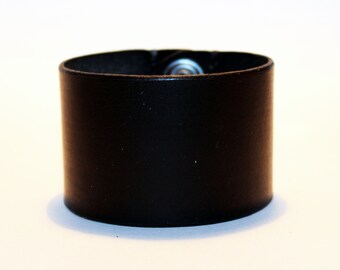 Black Leather Cuff! Handmade Bracelet! Great Gift!Black Cuff! Great Gift For Men! Great Gift For Women! Unique Handmade Gift!