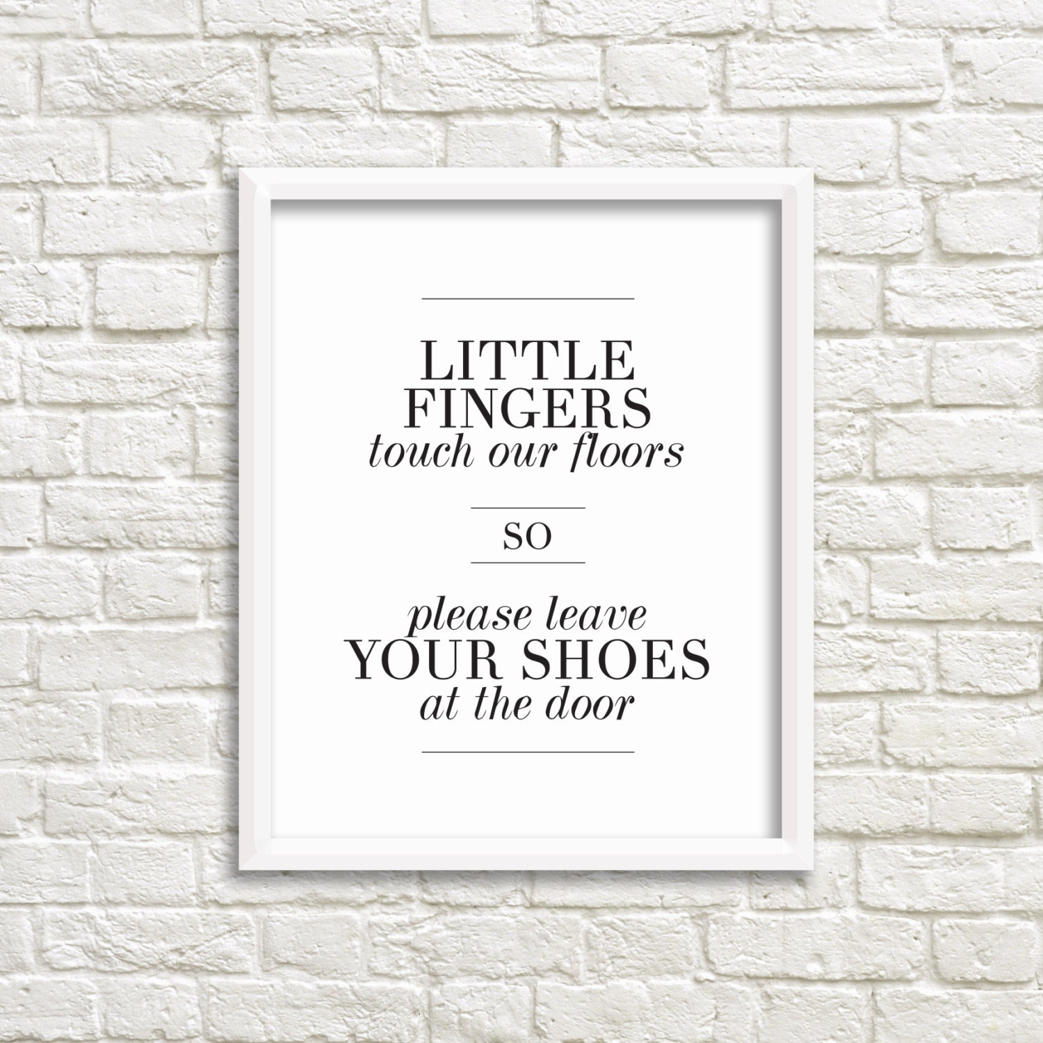 Little Fingers Touch Our Floors Printable remove by TheLovelyMint
