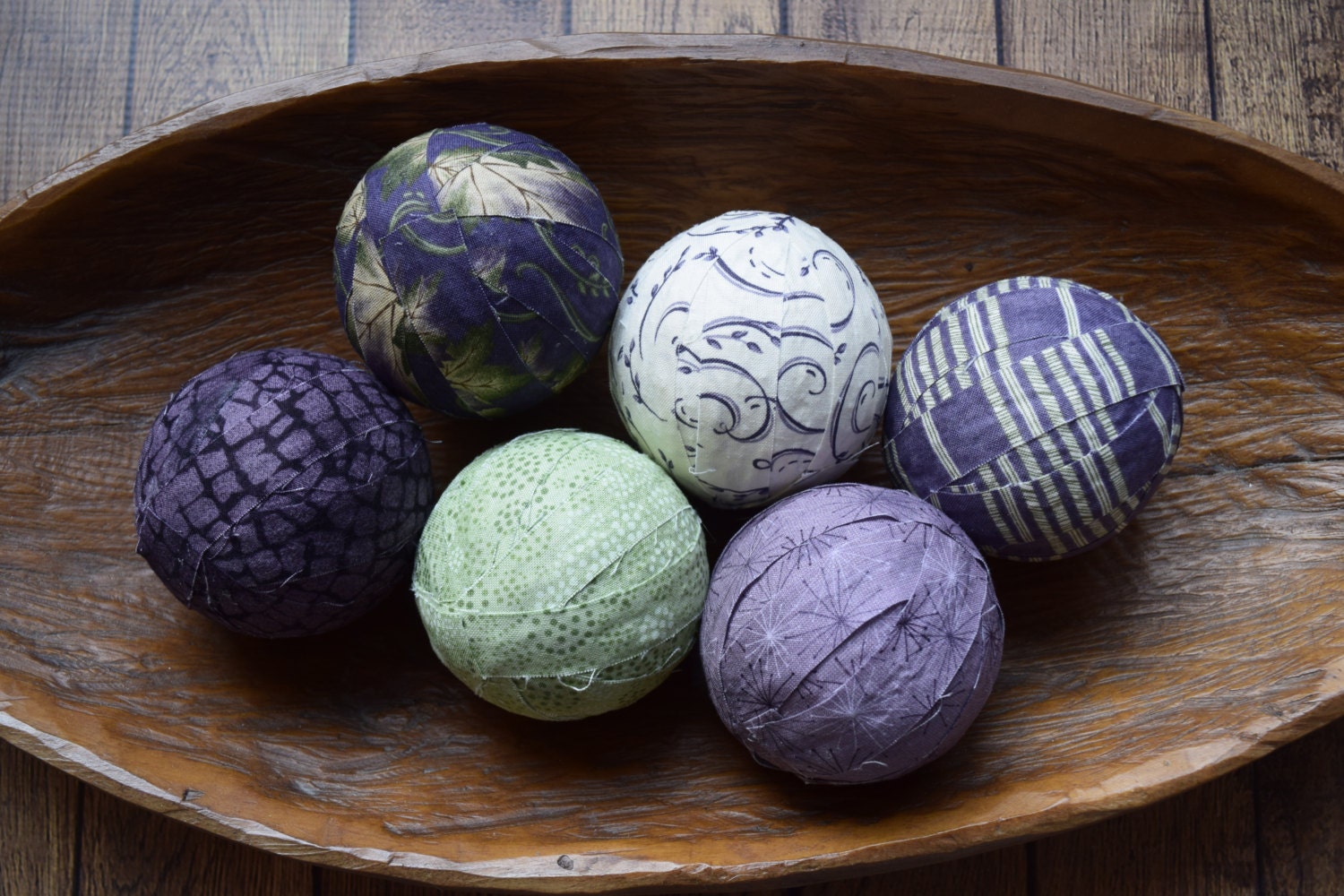 Purple Fall Decorative Fabric Rag Balls vase fillers fabric