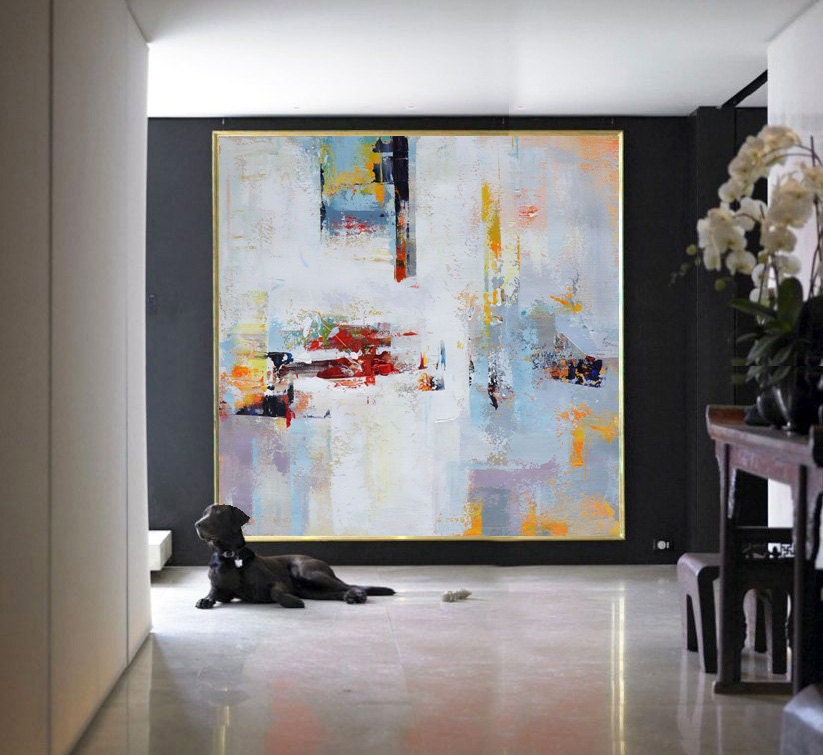 Large Contemporary Art Canvas Painting Original by CelineZiangArt