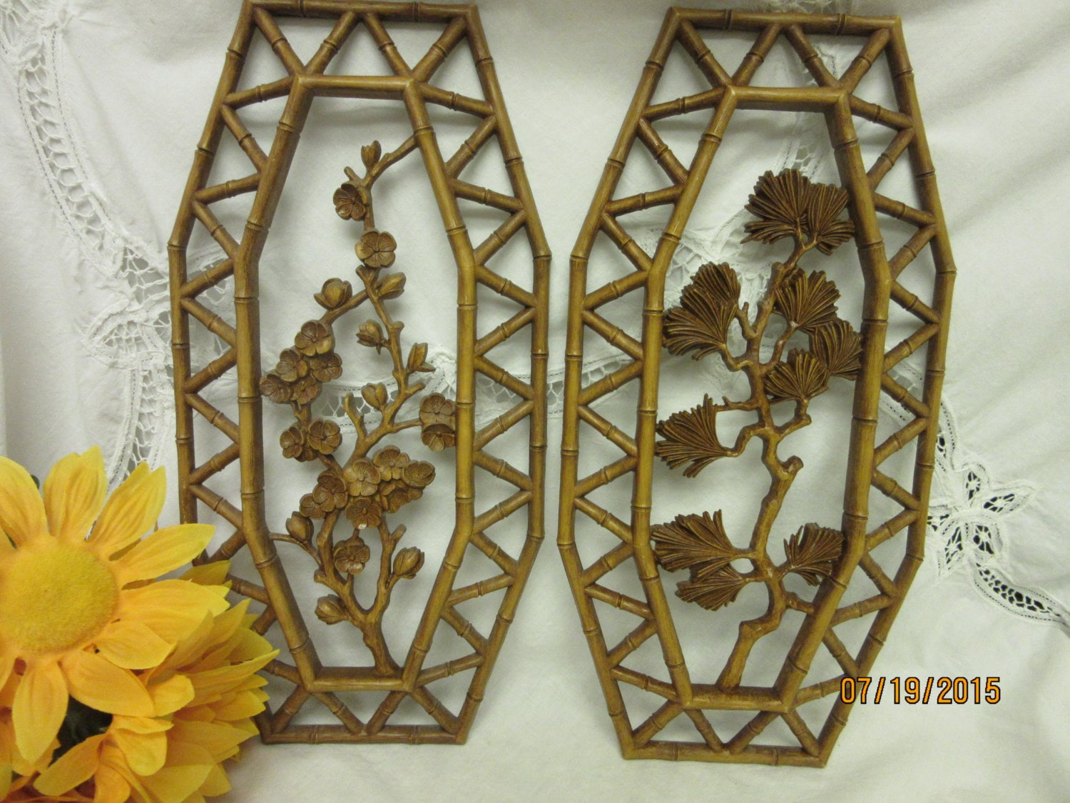 Asian Bamboo Wall Hanging Oriental Design Dart Industries