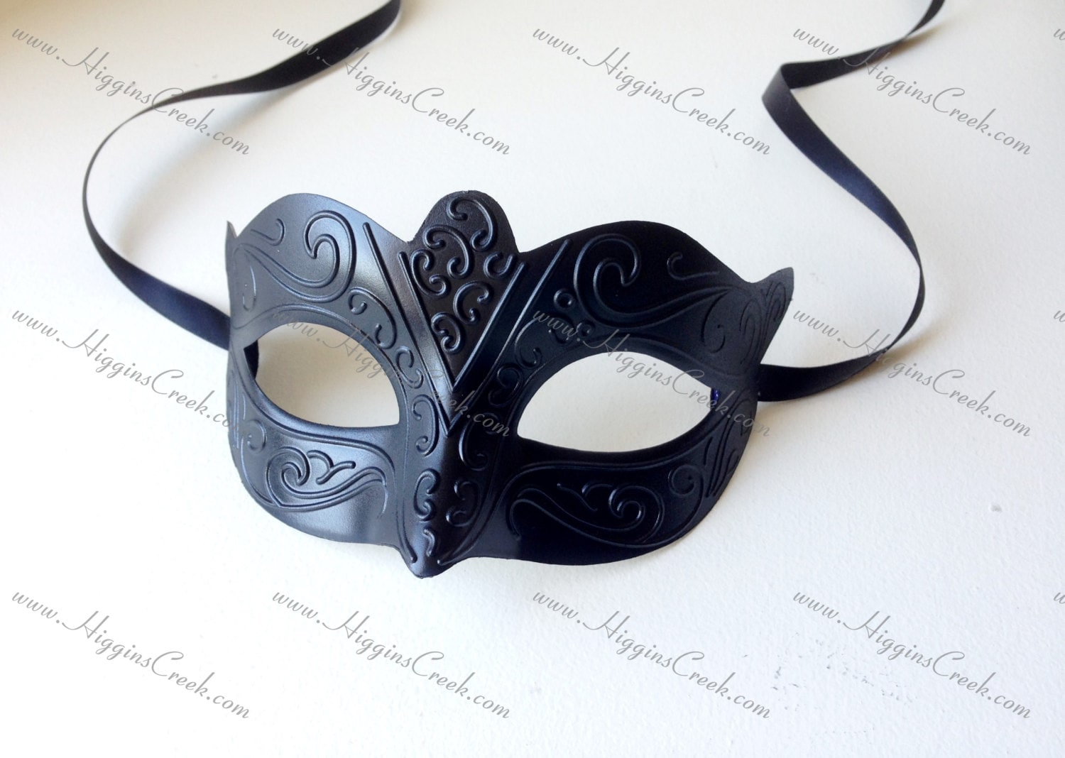 White Mens Halloween Mask Mens Masquerade Mask by HigginsCreek