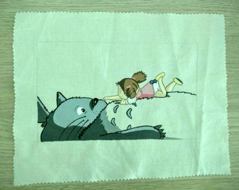 My Neighbor Totoro inspired Fabric Art