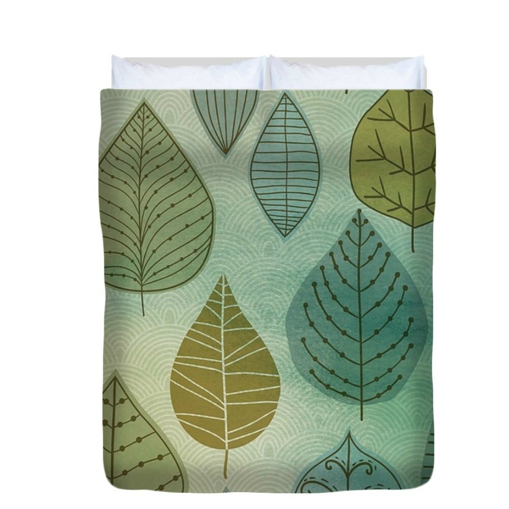 Leaf Pattern Duvet | duvet cover teal leaf pattern Leaf Pattern Duvet | duvet cover teal leaf pattern