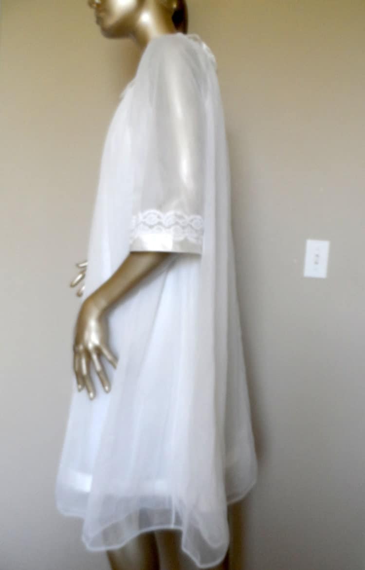 Vintage Sexy Sheer White Negligee And Peignoir By Happyvalleyavenue 5241