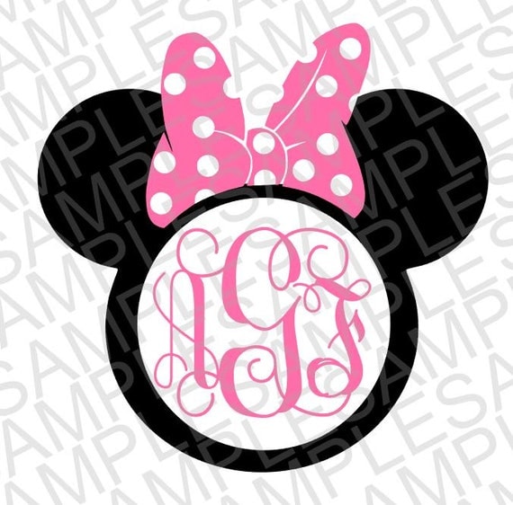 Download Disney Inspired Minnie Mouse Monogram Ears by MissAddisonsCloset