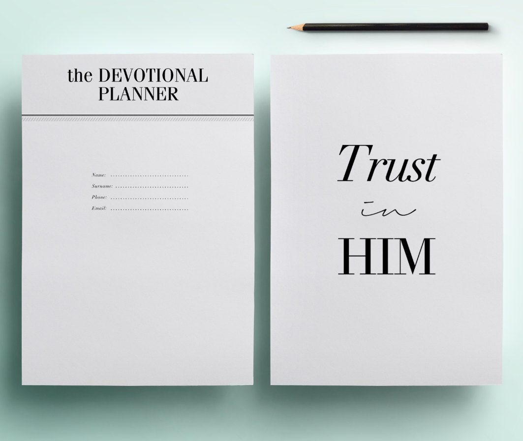 Christian Planner Pack Printable Daily Devotional Journal