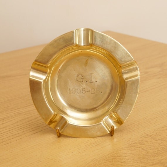 Antique Brass Ashtray