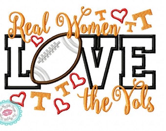 Real Women Love The Vols Machine Embroidery Applique Design