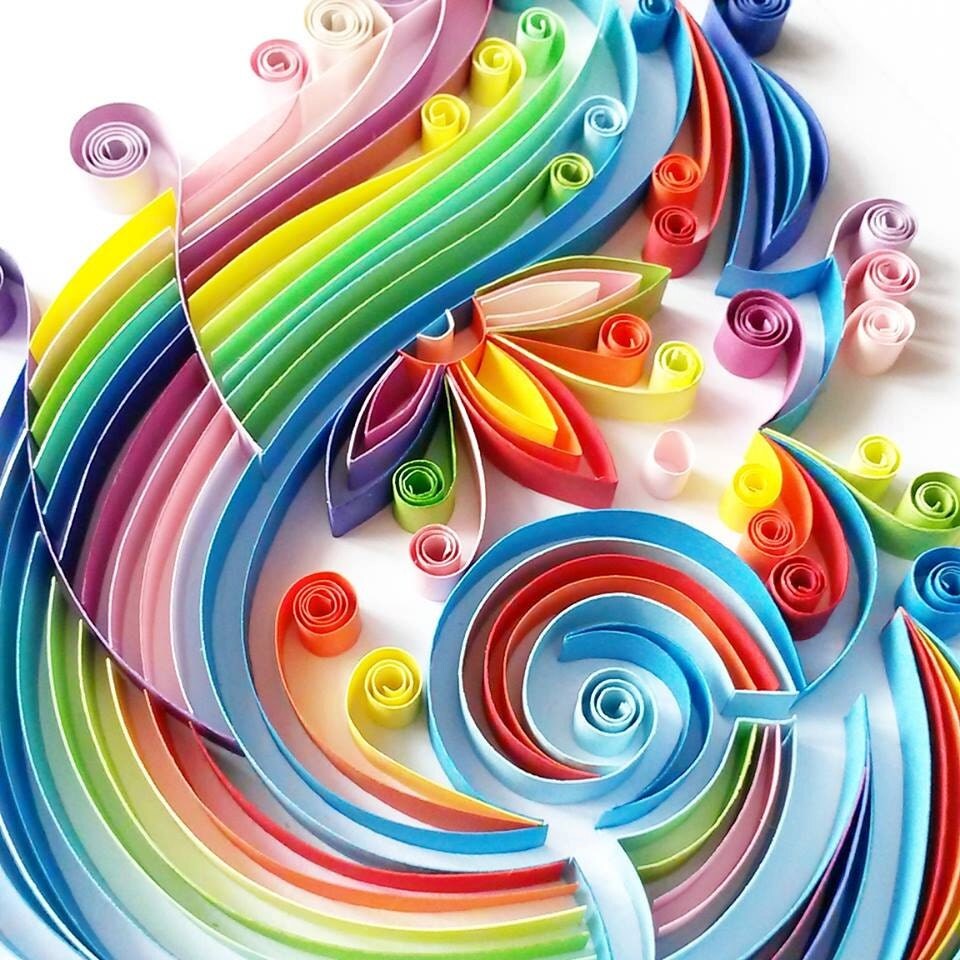 Quilled Paper Art Colourful Swan Handmade