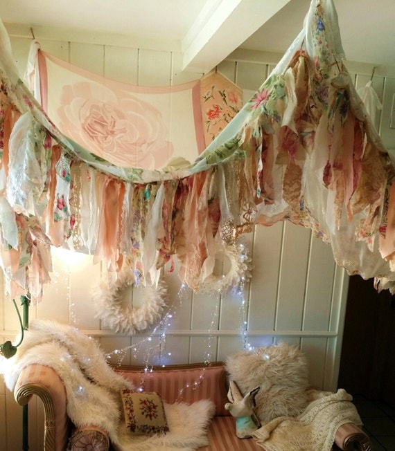 ... Bed Canopy Boho vtg scarves Wedding chuppah Canopy hippie bohemian