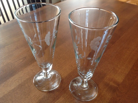 Princess House Heritage Crystal Pilsner Parfait Glasses