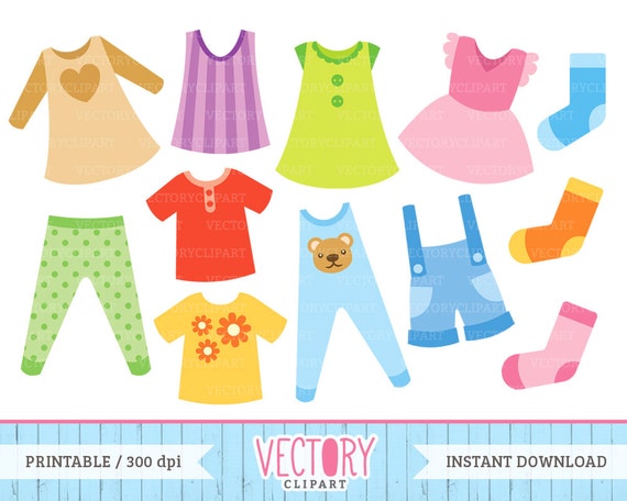 12 Clothes Clip Art Kids Clothes Clipart Children's