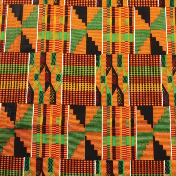 African Kente Print Serengeti Fabric by the yard