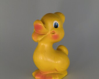 Czechoslovakia Plastic Squeaky Toy Duck