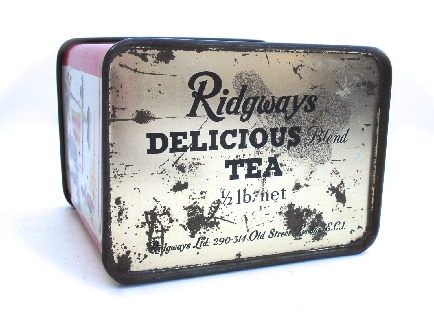 1950s Vintage Tea Tin Ridgways Ltd Tea Producer Ridgways