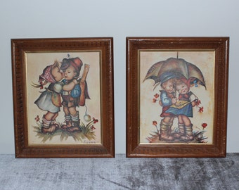 Vintage framed hummel prints – Etsy