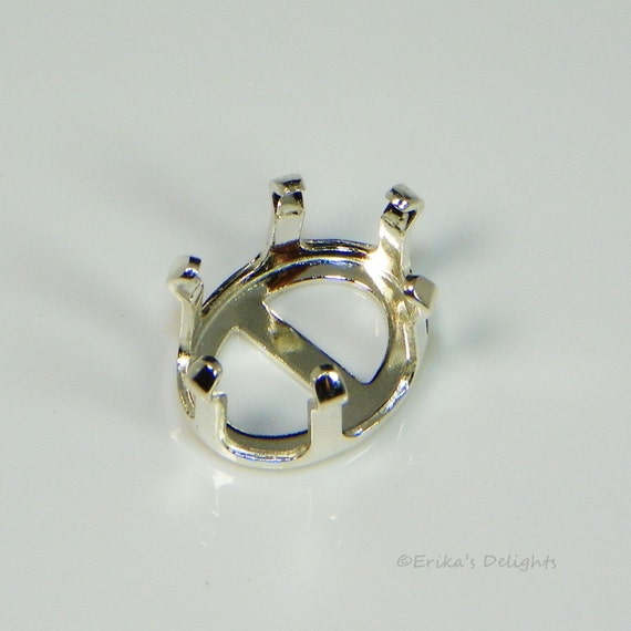 Sterling Silver Oval 6 Prong Snap Tite Settings by ErikasDelights