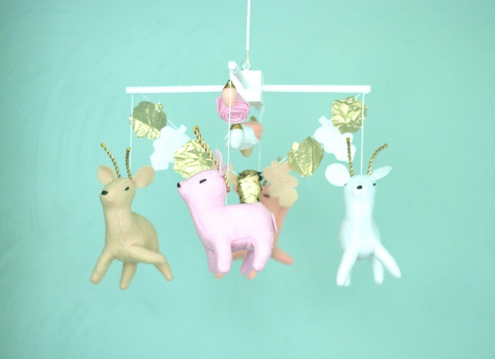 Baby deer mobile baby crib mobile woodland mobile tribal