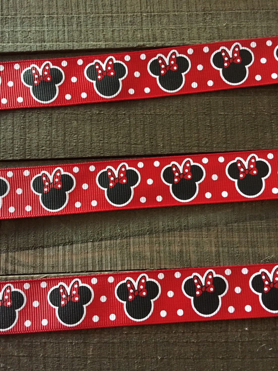 Mickey Mouse Ribbon....Minnie Mouse ribbon Red ribbon