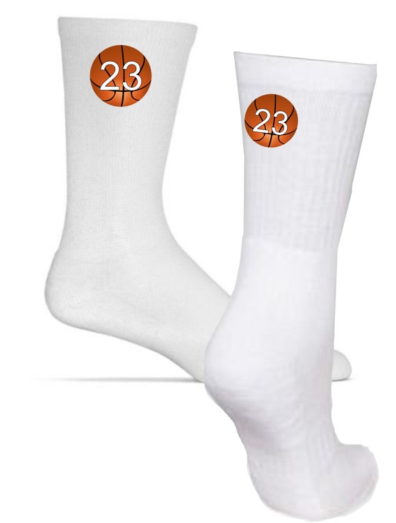 Basketball Number Socks 3 Pairs of Custom Crew Basketball
