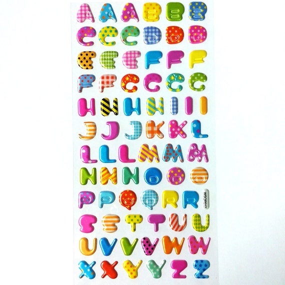 Items similar to Alphabet Stickers Letter Stickers Kawaii Stickers Cute