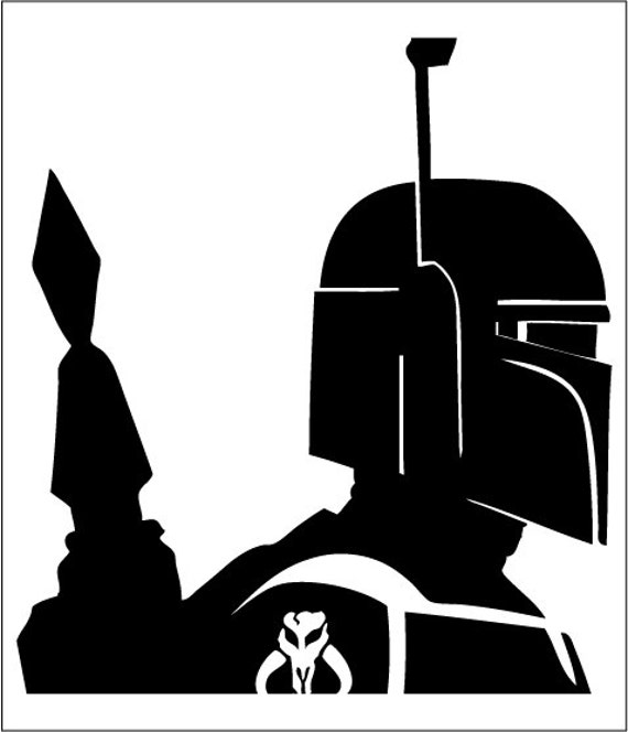 Star Wars Boba Fett silhouette vinyl decal by SacredandStained