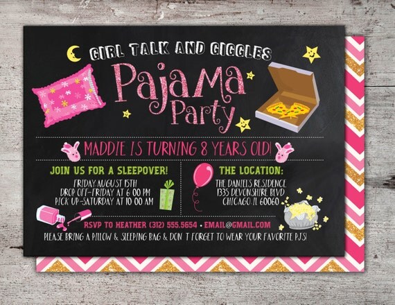 Adult Slumber Party Invitations 2