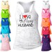 I Love My Navy Husband Racerback Burnout Tank Top. Navy Tank Top. Navy Wife Tank. Wife of Navy Tank Top. NV100