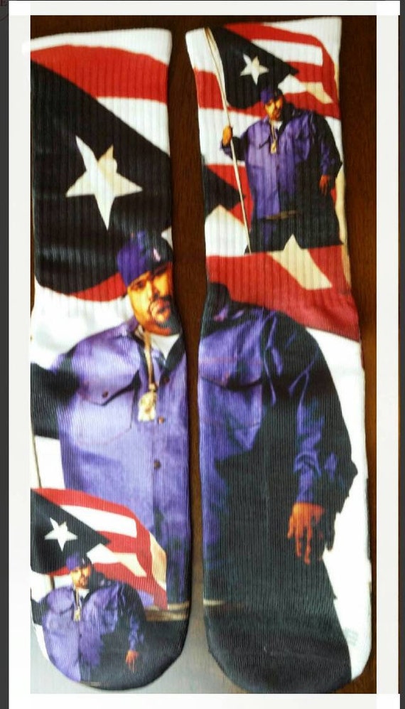  Big pun Puerto Rican flag custom dryfit socks by dopesoxd44