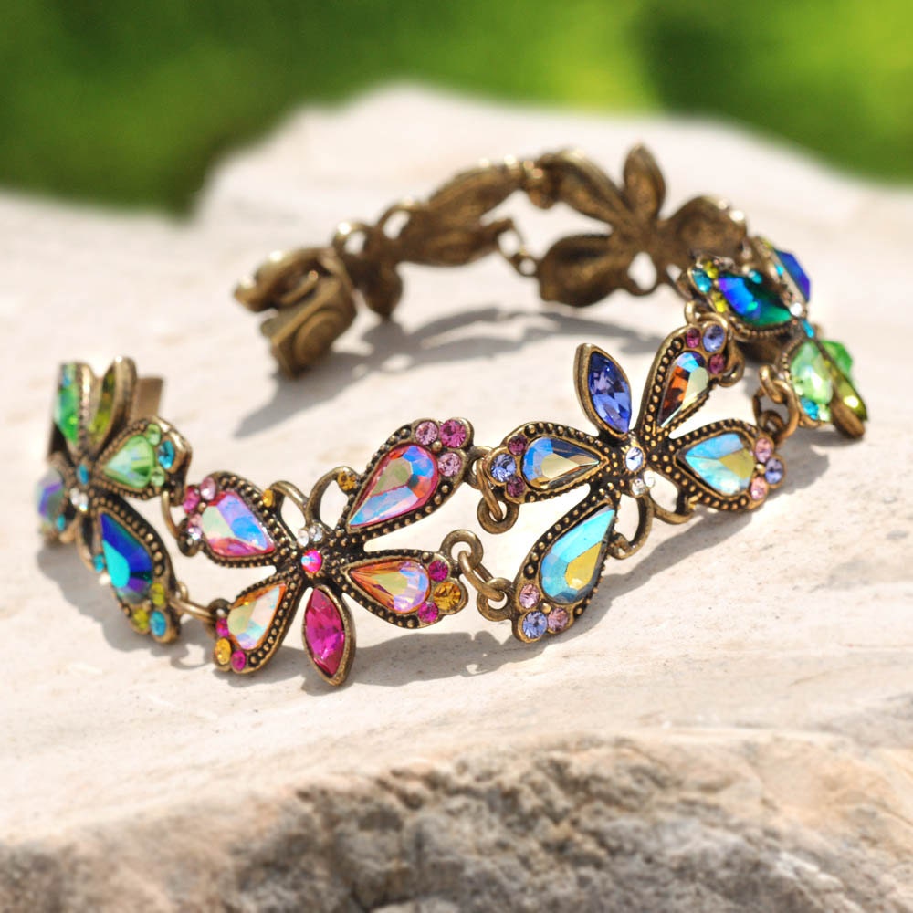 Rainbow Fireflies Bracelet Firefly Bracelet Butterfly